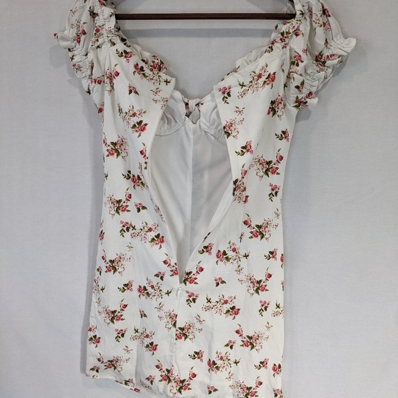 Princes Polly Ruffles Off the Shoulder Floral Mini Dress Size 2 - Picture 10 of 11